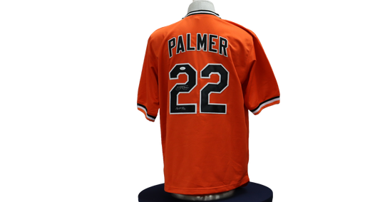 JIM PALMER CUSTOM AUTOGRAPHED ORANGE JERSEY (JSA)