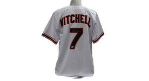 KEVIN MITCHELL CUSTOM AUTOGRAPHED GRAY JERSEY (JSA)