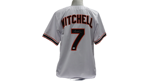 KEVIN MITCHELL CUSTOM AUTOGRAPHED GRAY JERSEY (JSA)