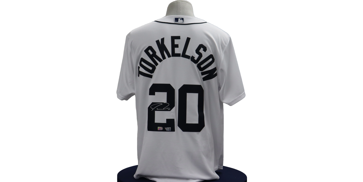 SPENCER TORKELSON CUSTOM AUTOGRAPHED WHITE JERSEY (FANATICS)