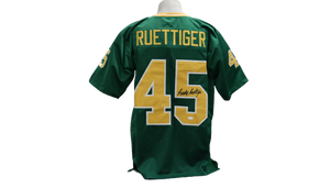 RUDY RUETTIGER CUSTOM AUTOGRAPHED GREEN JERSEY (JSA)