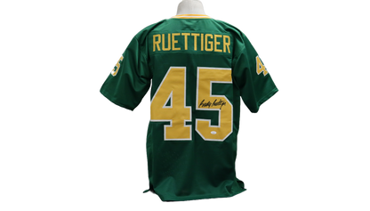 RUDY RUETTIGER CUSTOM AUTOGRAPHED GREEN JERSEY (JSA)