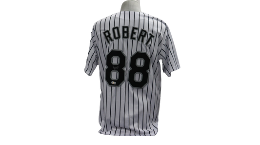 LUIS ROBERT CUSTOM AUTOGRAPHED WHITE JERSEY (BECKETT)