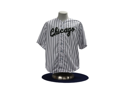 FRANK THOMAS CUSTOM AUTOGRAPHED WHITE PINSTRIPE JERSEY (JSA)