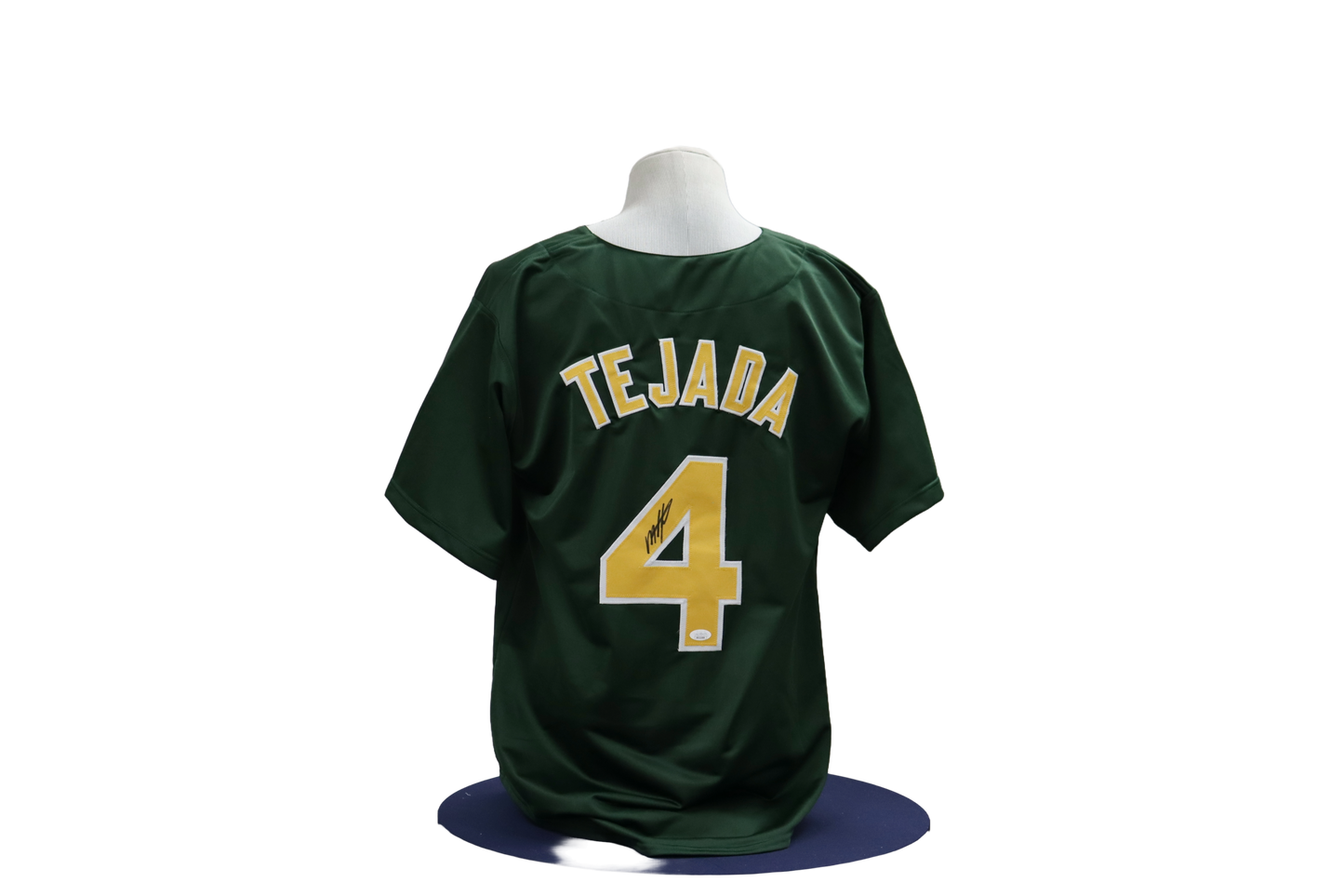 MIGUEL TEJADA CUSTOM AUTOGRAPHED GREEN JERSEY (JSA)