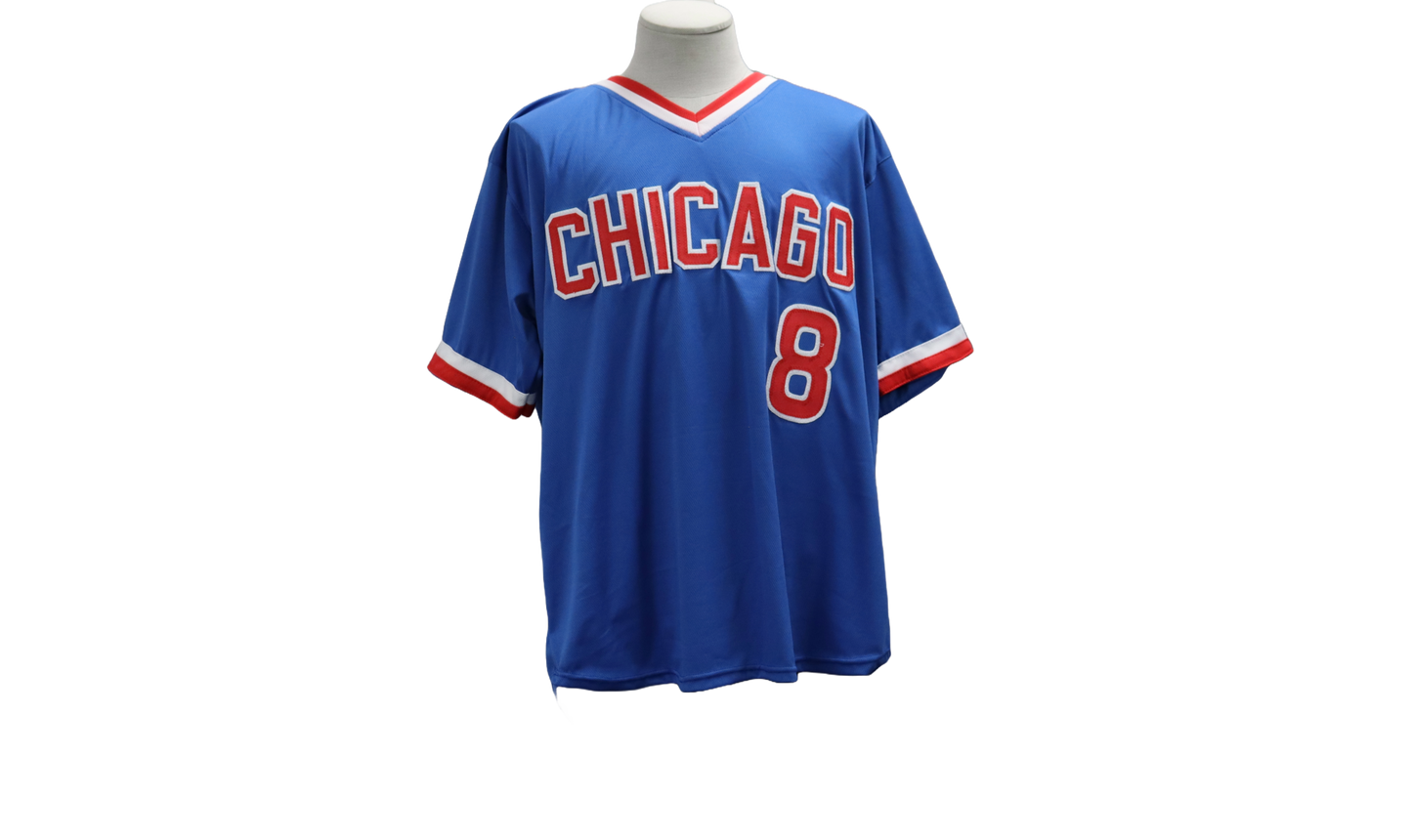 ANDRE DAWSON CUSTOM AUTOGRAPHED BLUE JERSEY (BECKETT)