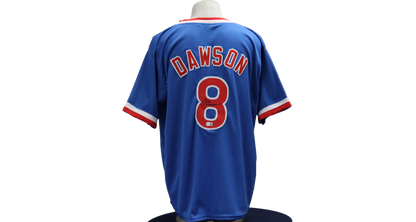 ANDRE DAWSON CUSTOM AUTOGRAPHED BLUE JERSEY (BECKETT)