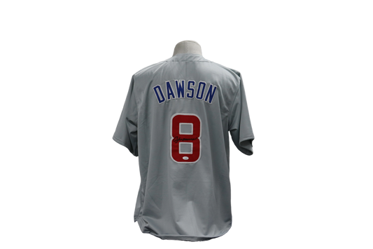 ANDRE DAWSON CUSTOM AUTOGRAPHED GRAY JERSEY (JSA)