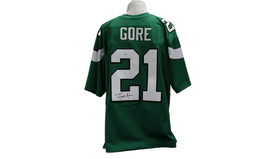 FRANK GORE CUSTOM AUTOGRAPHED GOTHAM GREEN JERSEY (BECKETT)