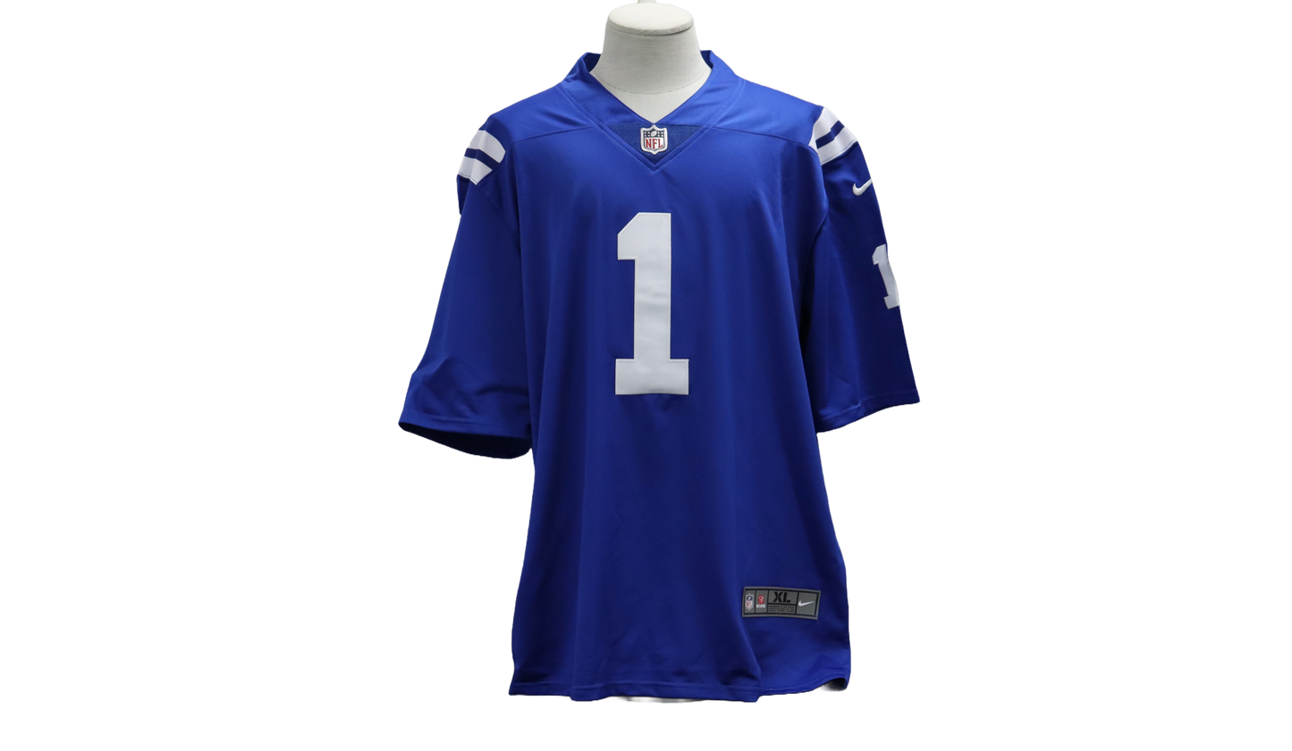 PAT McAFEE CUSTOM AUTOGRAPHED BLUE JERSEY (BECKETT)