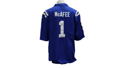 PAT McAFEE CUSTOM AUTOGRAPHED BLUE JERSEY (BECKETT)