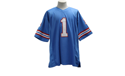 WARREN MOON CUSTOM AUTOGRAPHED BLUE JERSEY (JSA)