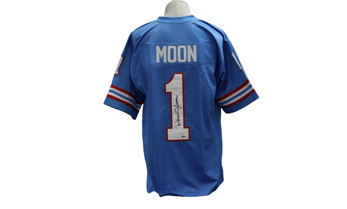 WARREN MOON CUSTOM AUTOGRAPHED BLUE JERSEY (JSA)