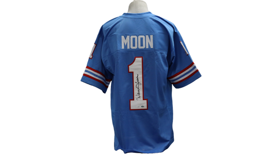 WARREN MOON CUSTOM AUTOGRAPHED BLUE JERSEY (JSA)