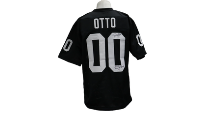 JIM OTTO CUSTOM AUTOGRAPHED BLACK JERSEY (PSA)