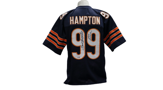 DAN HAMPTON CUSTOM AUTOGRAPHED NAVY BLUE JERSEY