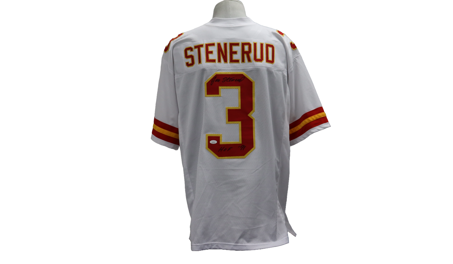 JAN STENDERUD CUSTOM AUTOGRAPHED WHITE JERSEY (JSA)