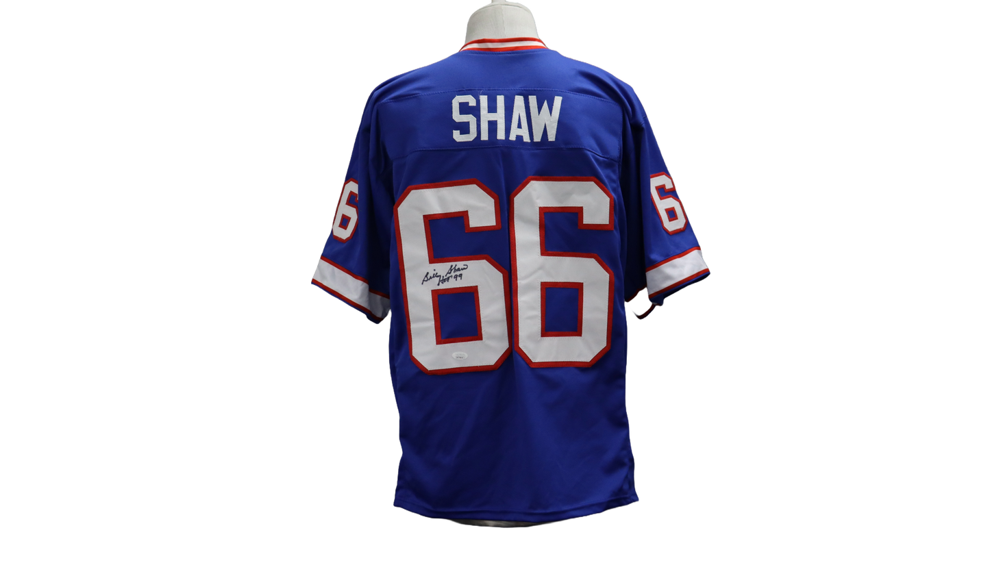 BILLY SHAW CUSTOM AUTOGRAPHED BLUE JERSEY (JSA)