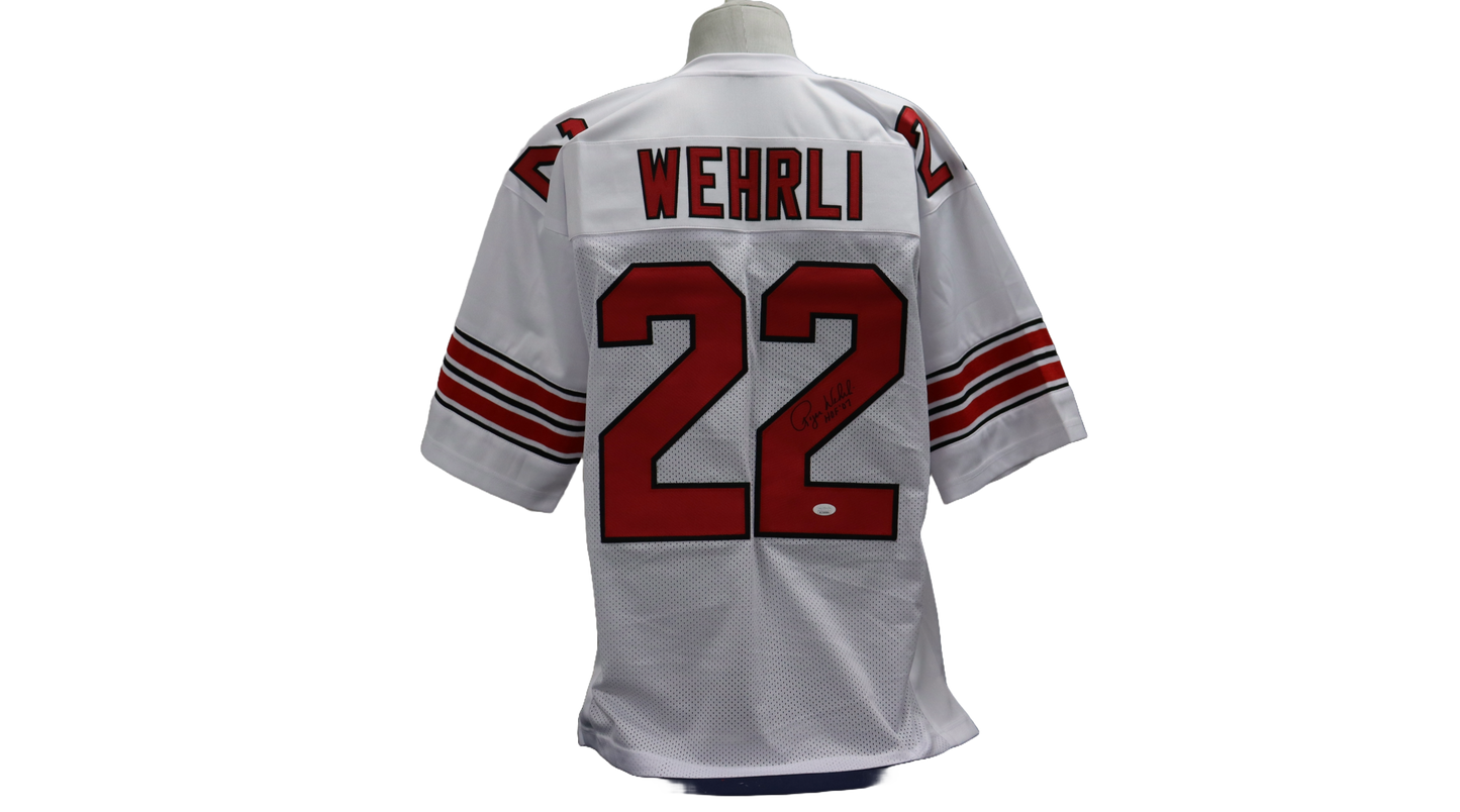 ROGER WEHRLI CUSTOM AUTOGRAPHED RED JERSEY (JSA)