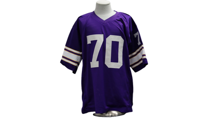 JIM MARSHALL CUSTOM AUTOGRAPHED PURPLE JERSEY