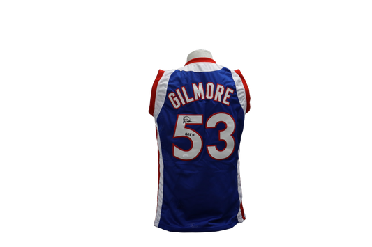 ARTIS GILMORE CUSTOM AUTOGRAPHED BLUE JERSEY (JSA)