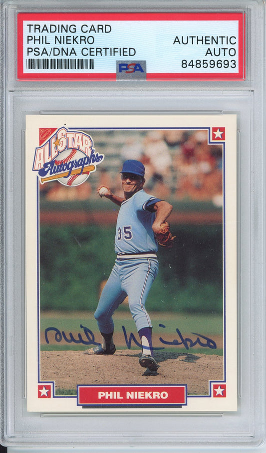 1993 NABISCO PHIL NIEKRO HOF AUTOGRAPH PSA/DNA