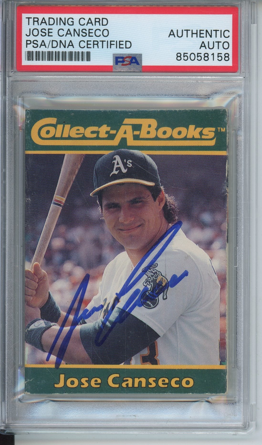 COLLECT-A-BOOKS JOSE CANSECO #25 AUTOGRAPH PSA/DNA