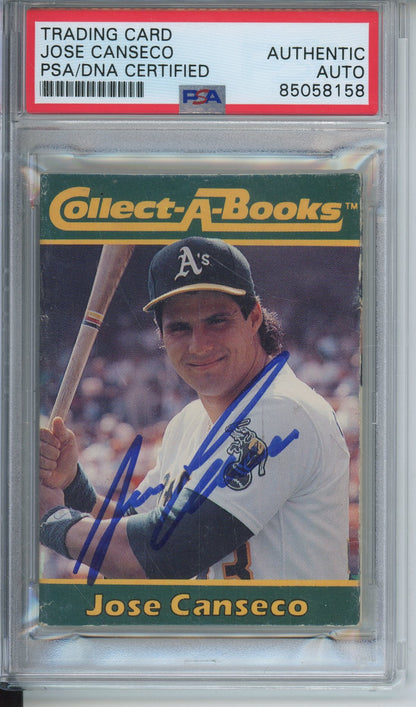 COLLECT-A-BOOKS JOSE CANSECO #25 AUTOGRAPH PSA/DNA