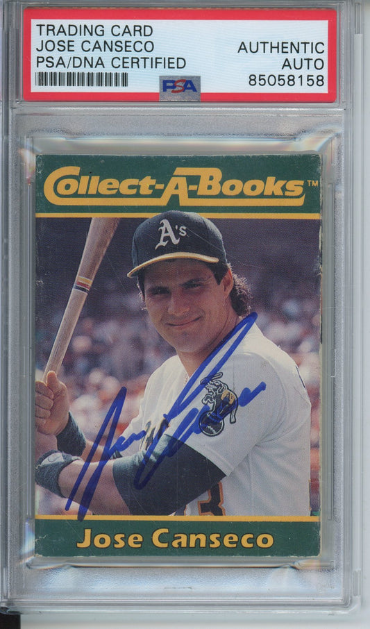 COLLECT-A-BOOKS JOSE CANSECO #25 AUTOGRAPH PSA/DNA