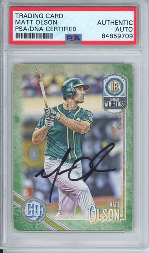 2018 TOPPS GYPSY QUEEN MATT OLSON #187 AUTOGRAPH PSA/DNA
