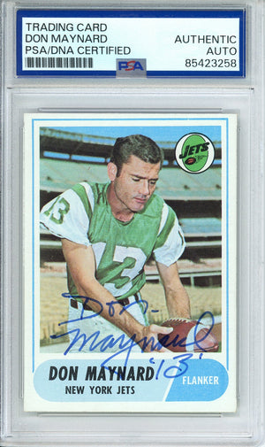 1968 TOPPS DON MAYNARD #169 HOF AUTOGRAPH PSA/DNA