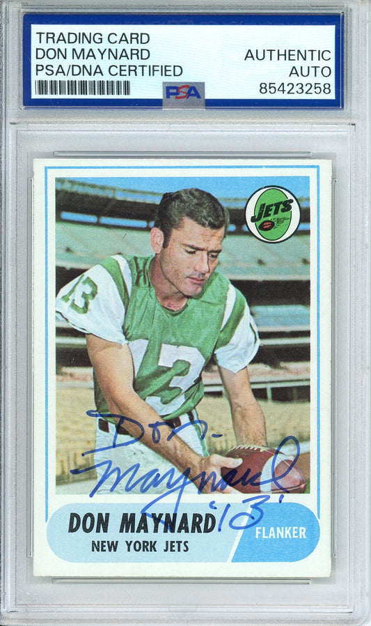 1968 TOPPS DON MAYNARD #169 HOF AUTOGRAPH PSA/DNA