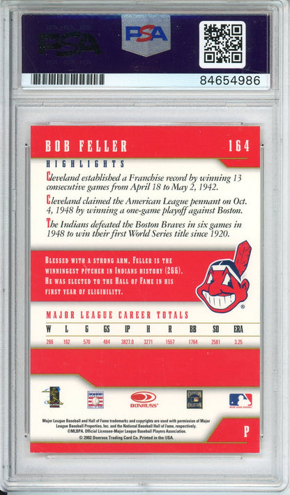 2002 DONRUSS TEAM HEROS BOB FELLER PSA/DNA AUTHENTIC AUTO HOF