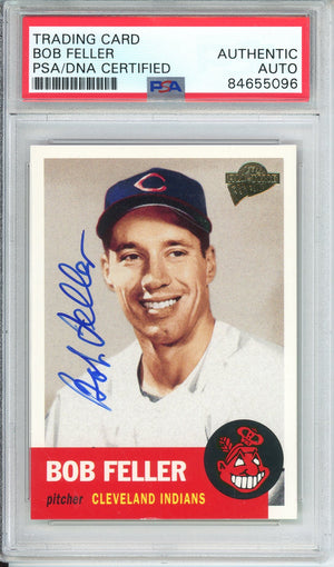 2003 TOPPS ALL-TIME FAN FAVORITE BOB FELLER #85 HOF PSA/DNA AUTHENTIC AUTO