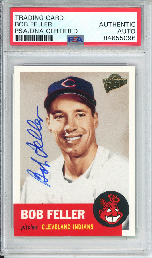2003 TOPPS ALL-TIME FAN FAVORITE BOB FELLER #85 HOF PSA/DNA AUTHENTIC AUTO