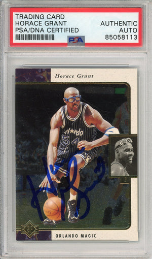 1996 UPPER DECK BASKETBALL HORACE GRANT #94 MAGIC HOF AUTOGRAPH PSA/DNA AUTHENTIC AUTO