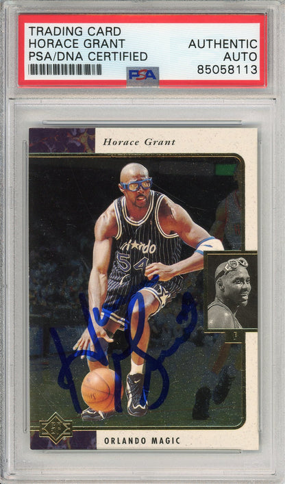 1996 UPPER DECK BASKETBALL HORACE GRANT #94 MAGIC HOF AUTOGRAPH PSA/DNA AUTHENTIC AUTO