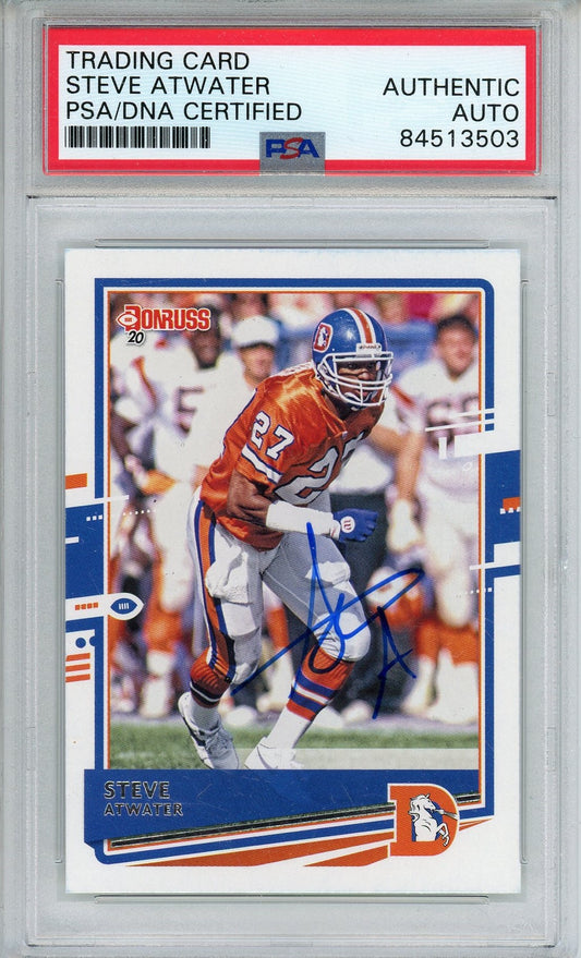 2020 PANINI DONRUSS STEVE ATWATER AUTO CARD PSA/DNA