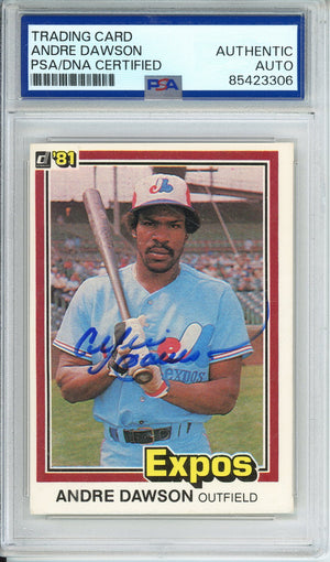 1981 DONRUSS ANDRE DAWSON #212 FIRST EDITION COLLECTOR SERIES PSA/DNA AUTHENTIC AUTO