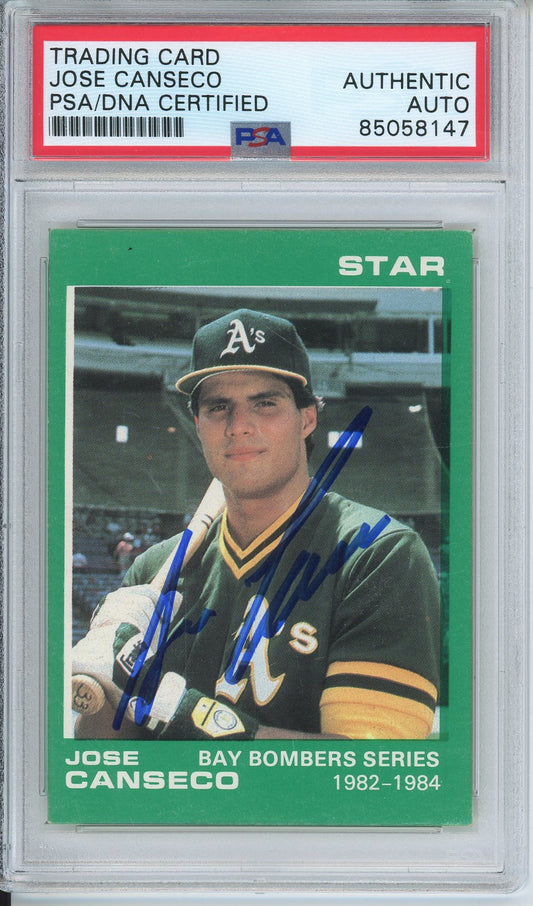 1988 STAR JOSE CANSECO #6 A's HOF AUTOGRAPH PSA/DNA
