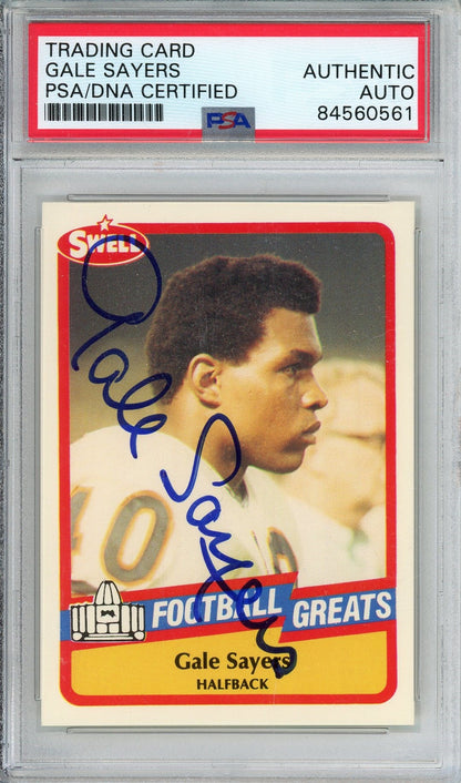 1989 SWELL FOOTBALL GREATS GALE SAYERS PSA/DNA AUTO CARD
