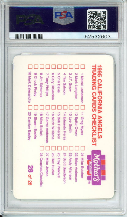 1995 MOTHER'S COOKIES JOE MADDON #28 PSA/DNA AUTHENTIC AUTO