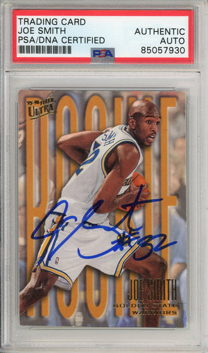 1995-96 FLEER ULTRA BASKETBALL JOE SMITH #288 WARRIORS AUTOGRAPH PSA/DNA AUTHENTIC AUTO