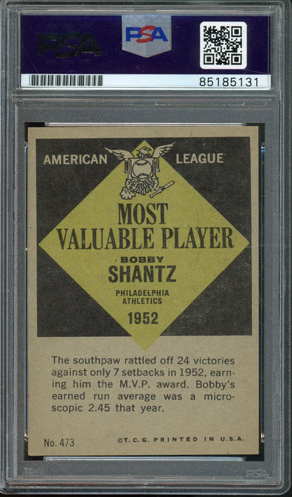 1952 T.C.G BOBBY SHANTZ #473 HOF PSA/DNA AUTHENTIC AUTO