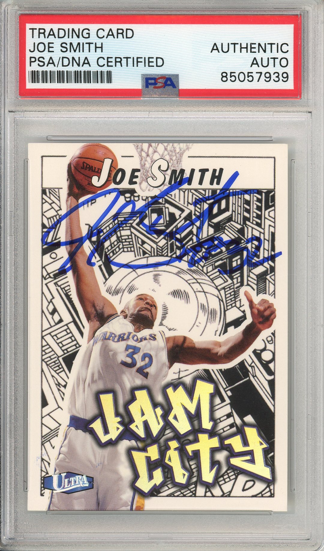 1997 FLEER ULTRA BASKETBALL JOE SMITH #15 JAM CITY WARRIORS AUTOGRAPH PSA/DNA AUTHENTIC AUTO