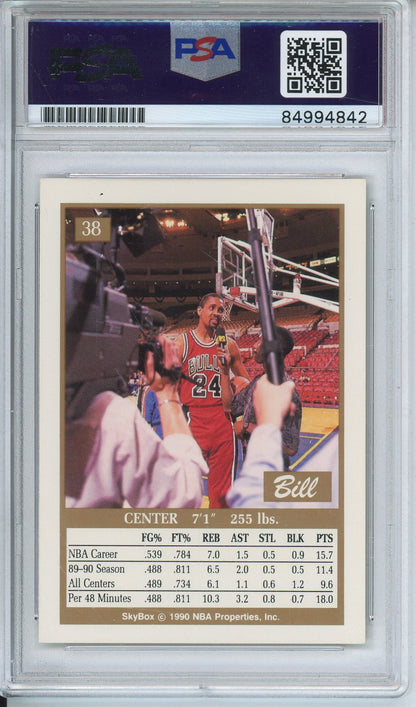 1990 SKYBOX BILL CARTWRIGHT #38 BULLS AUTOGRAPH PSA/DNA