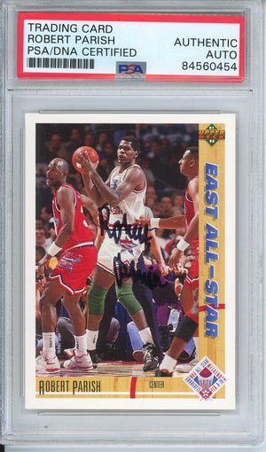 1991 UPPER DECK ROBERT PARISH #72 HOF AUTOGRAPH PSA/DNA