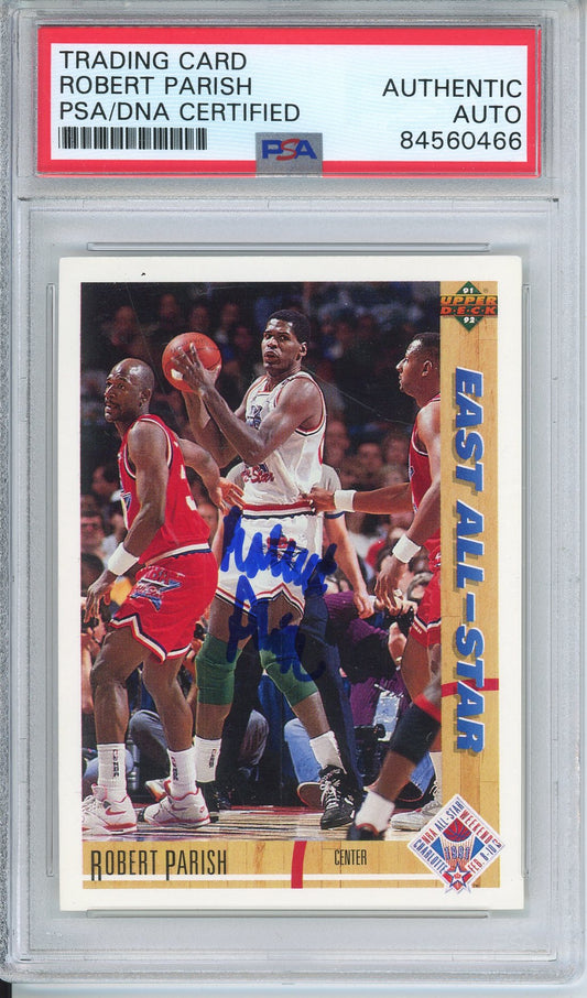 1991 UPPER DECK ROBERT PARISH #72 HOF AUTOGRAPH PSA/DNA