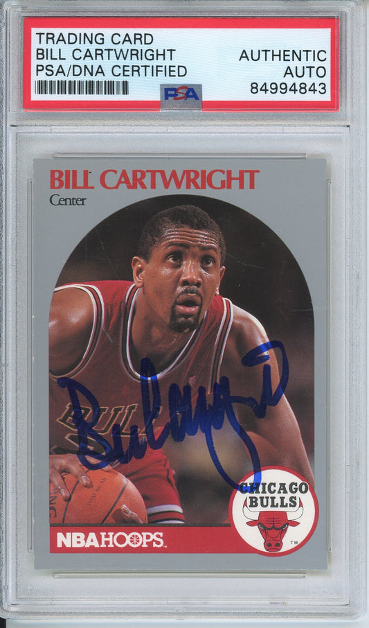 1990 NBA HOOPS BILL CARTWRIGHT #61 BULLS AUTOGRAPH PSA/DNA