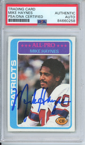 1978 TOPPS MIKE HAYNES #380 HOF AUTOGRAPH PSA/DNA